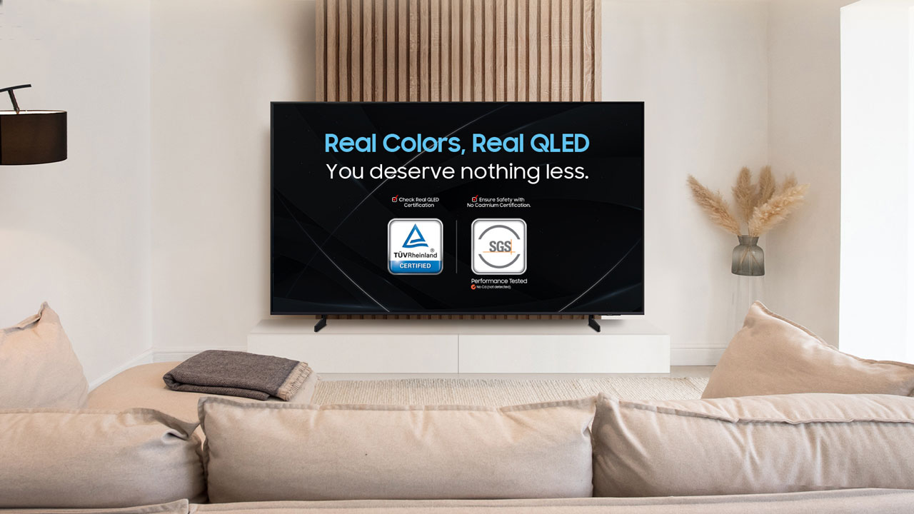 ‘রিয়েল কোয়ান্টাম ডট ডিসপ্লে’ সার্টিফিকেশন পেল স্যামসাং কিউএলইডি টিভি